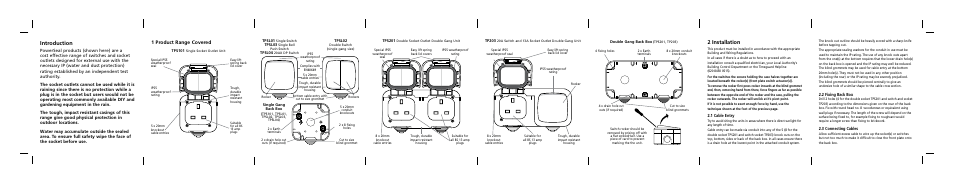 Introduction, 2 installation, 1 product range covered | Timeguard TPSL04 User Manual | Page 2 / 15