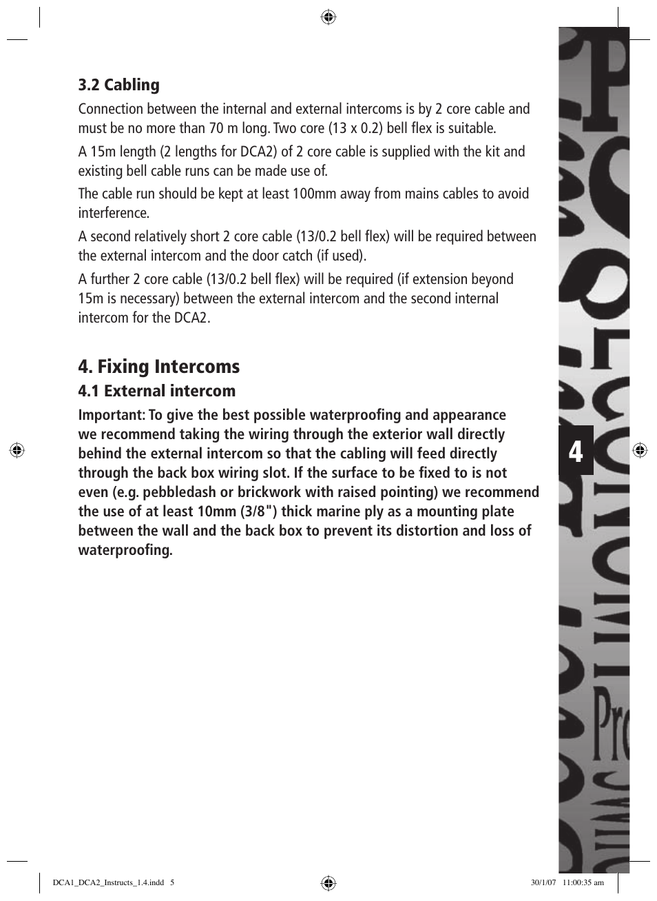 Fixing intercoms | Timeguard DCA2 User Manual | Page 5 / 12