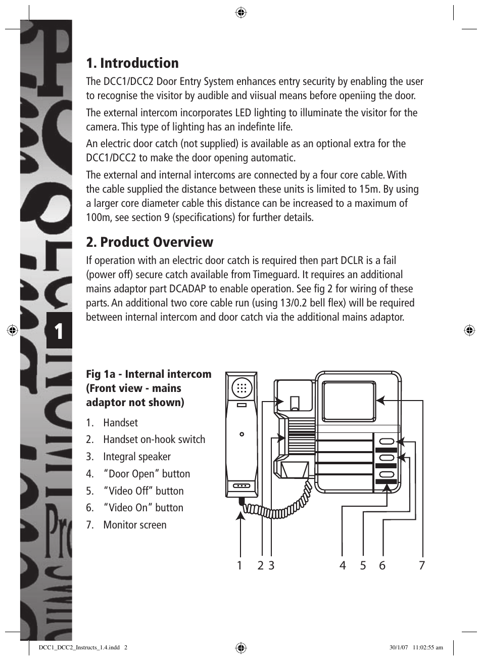 Introduction, Product overview | Timeguard DCC2 User Manual | Page 2 / 12