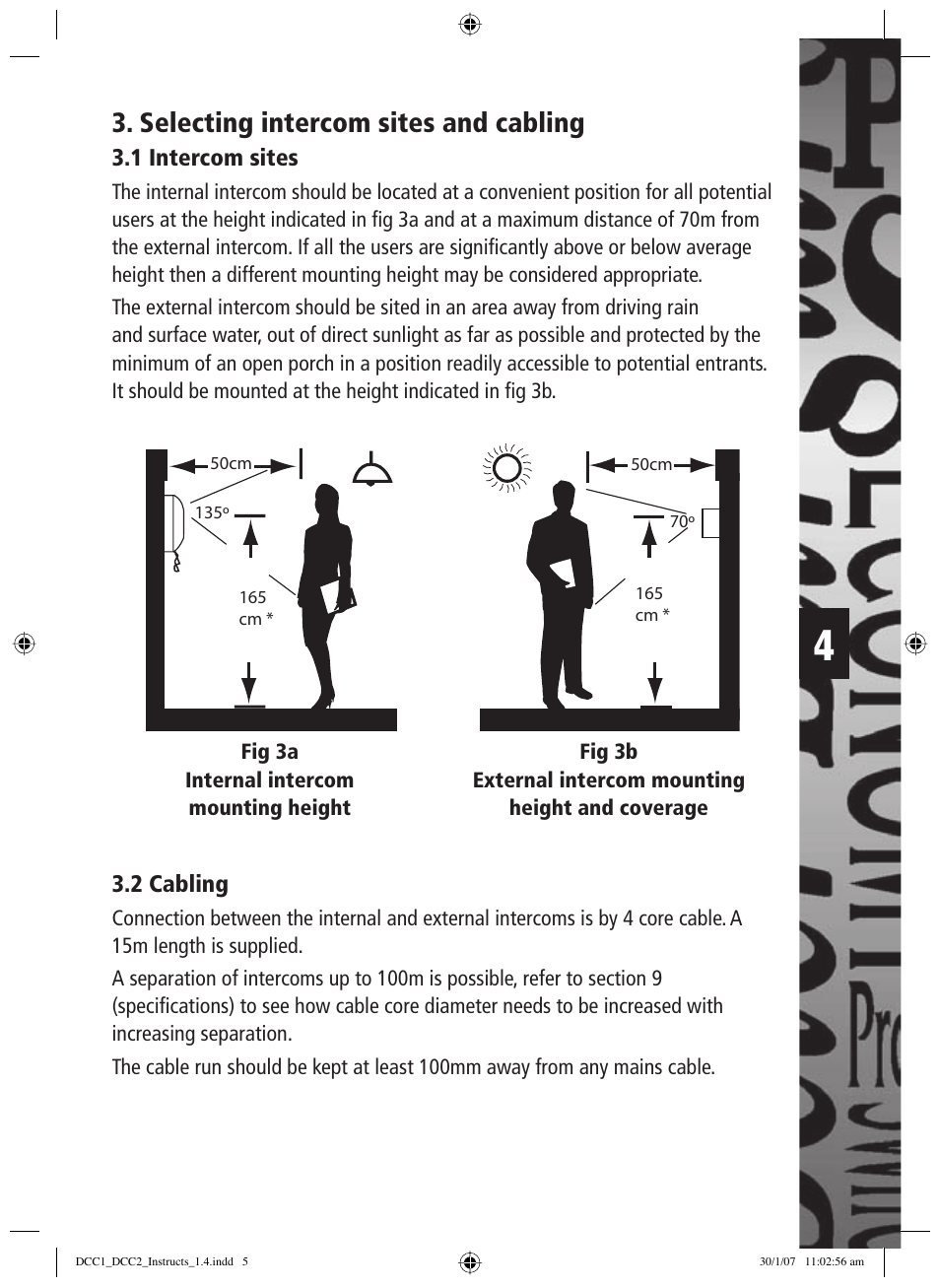 Selecting intercom sites and cabling | Timeguard DCC2 User Manual | Page 5 / 12