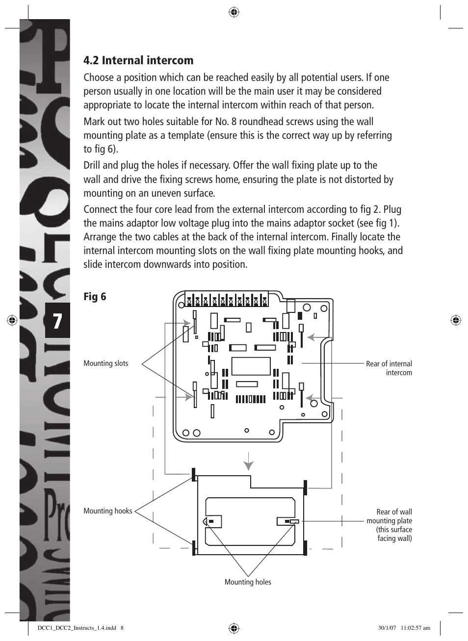 2 internal intercom | Timeguard DCC2 User Manual | Page 8 / 12