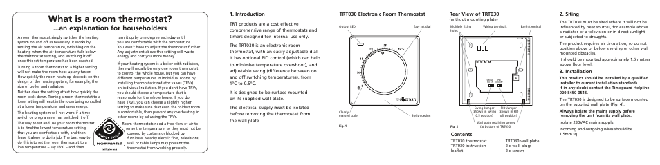 Timeguard TRT030 User Manual | Page 2 / 7