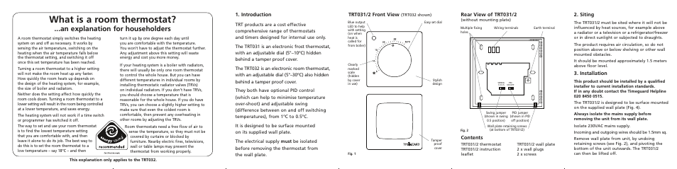 Timeguard TRT032 User Manual | Page 2 / 7