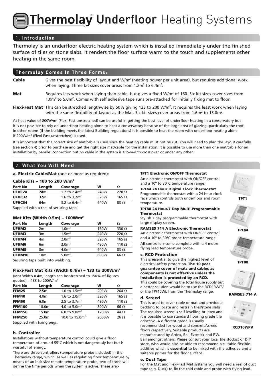 Underfloor heating systems | Timeguard FFM250 User Manual | Page 2 / 4