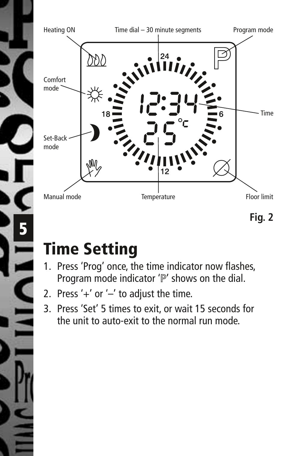 Time setting | Timeguard TPT44 User Manual | Page 6 / 12