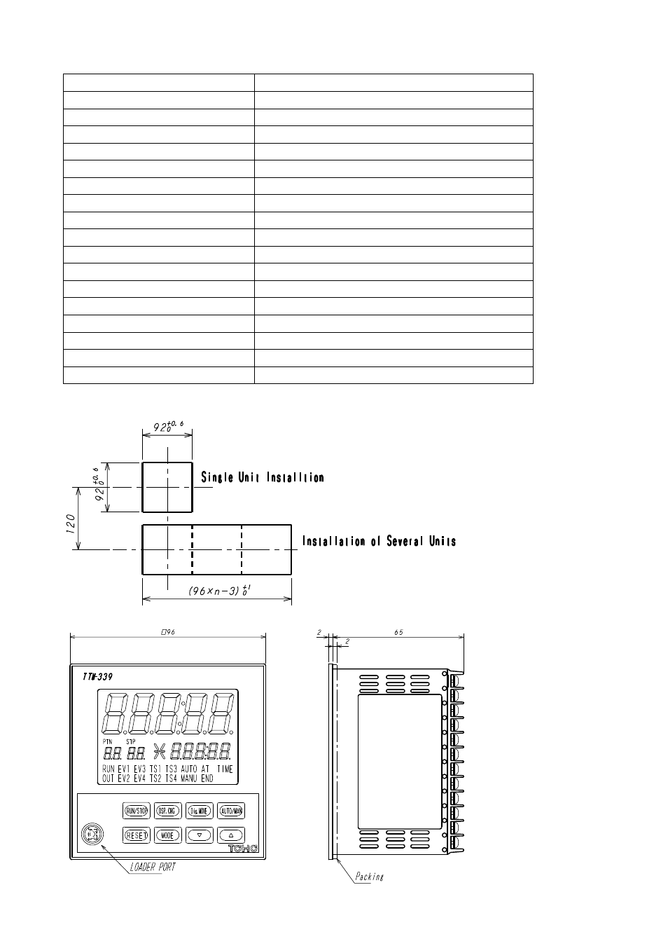 6 outer dimensions | TOHO ELECTRONICS TTM-339 User Manual | Page 5 / 32