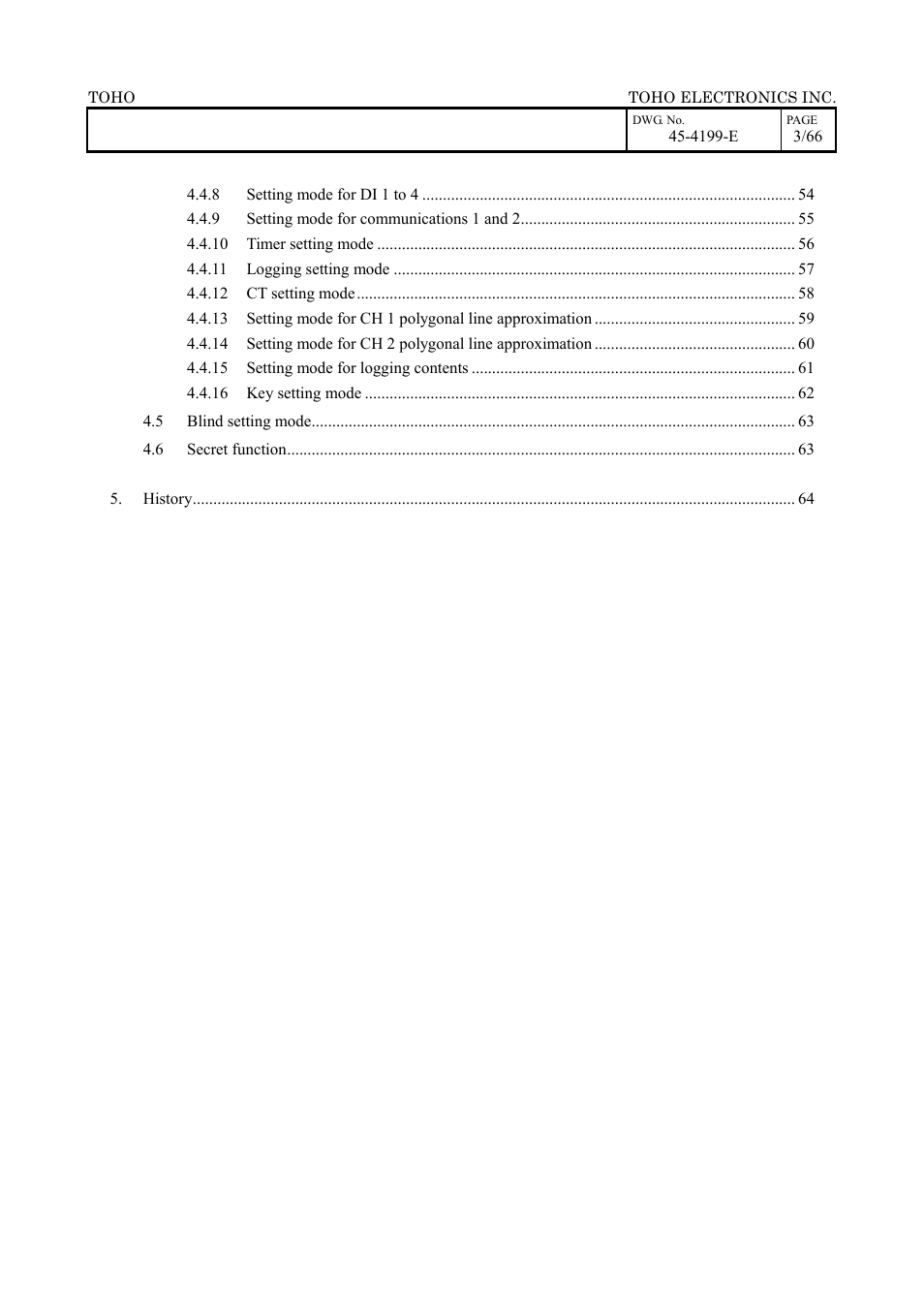 TOHO ELECTRONICS TTM-509 User Manual | Page 3 / 66