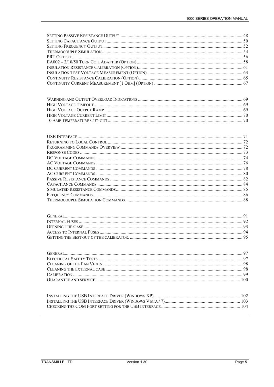 Transmille 1000-Series User Manual | Page 5 / 104