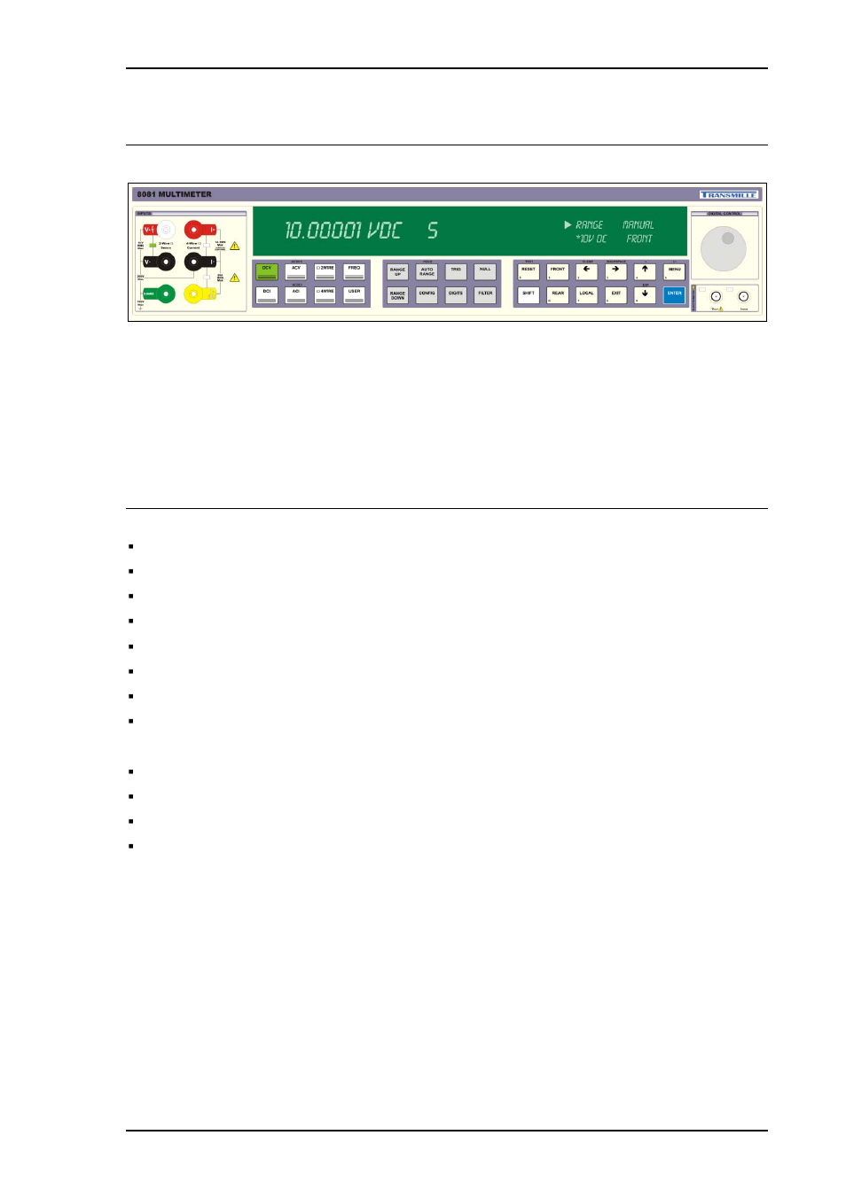8000 series multimeter introduction | Transmille 8000 Series User Manual | Page 7 / 71