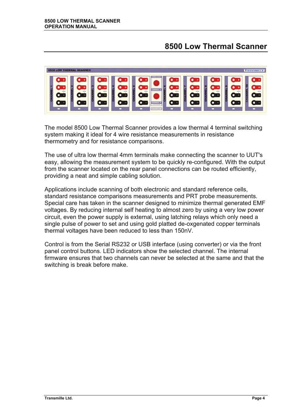 8500 low thermal scanner | Transmille 8500 User Manual | Page 5 / 14