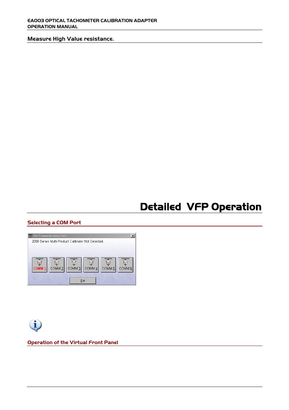 Detailed vfp operation | Transmille EA008 User Manual | Page 6 / 11