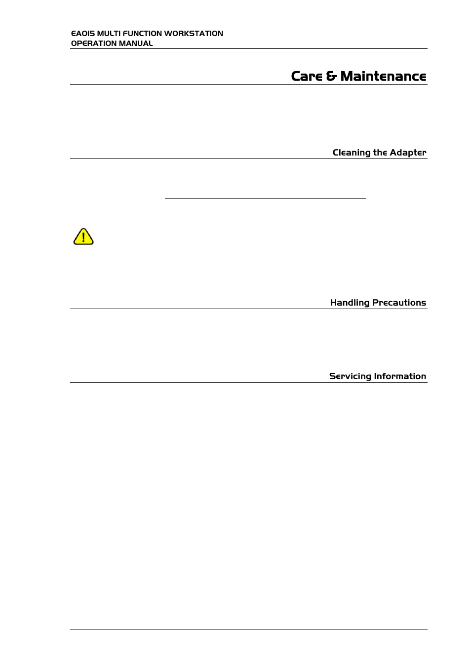 Care & maintenance | Transmille EA015 User Manual | Page 19 / 19