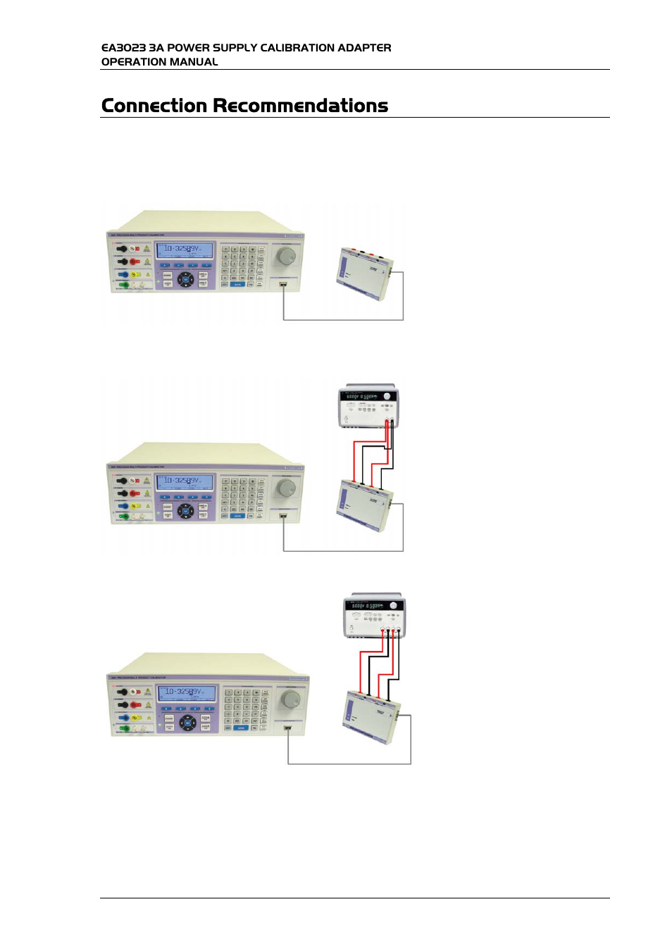 Connection recommendations | Transmille EA3023 User Manual | Page 8 / 14