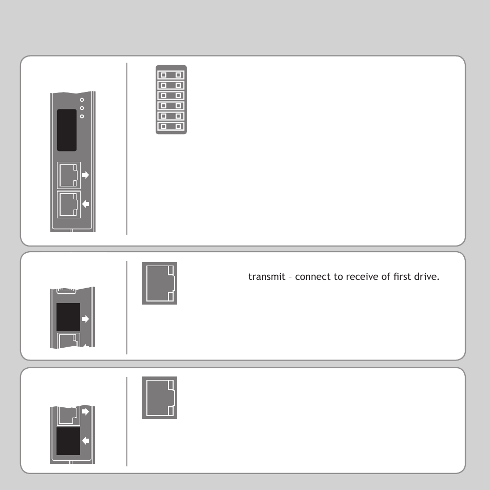 Rj45 connector (tx) registration connector, Rj45 connector (rx) | Trio Motion Technology MC464 User Manual | Page 8 / 20