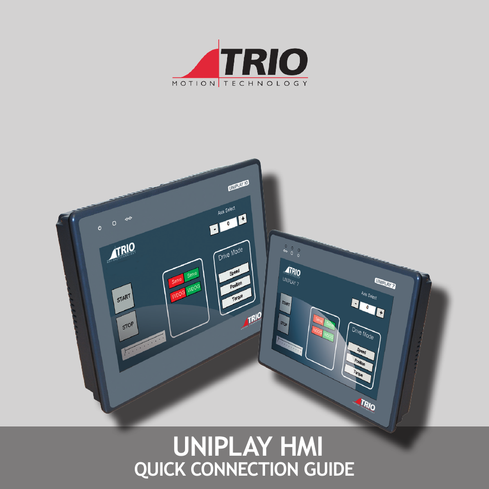 Trio Motion Technology Uniplay HMI User Manual | 12 pages