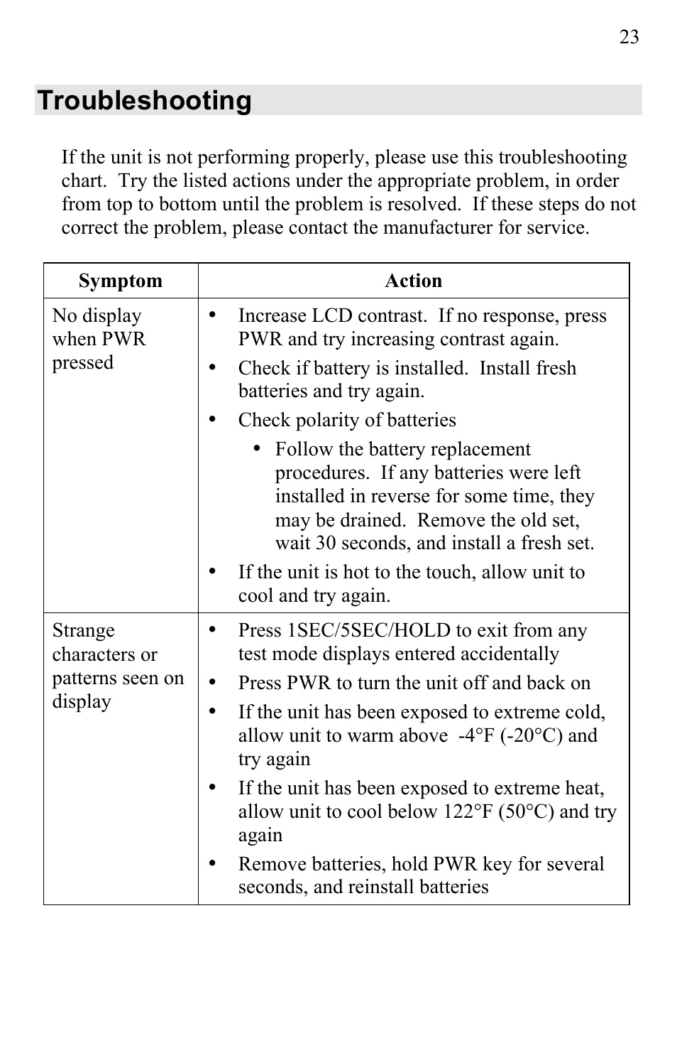 Troubleshooting | UEi Test Instruments AK900SC User Manual | Page 23 / 31