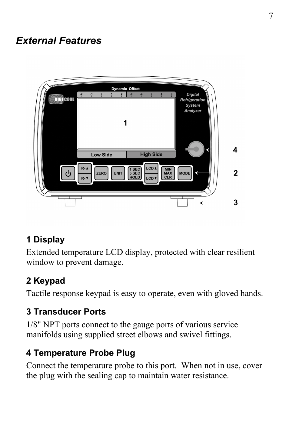 External features | UEi Test Instruments AK900SC User Manual | Page 7 / 31