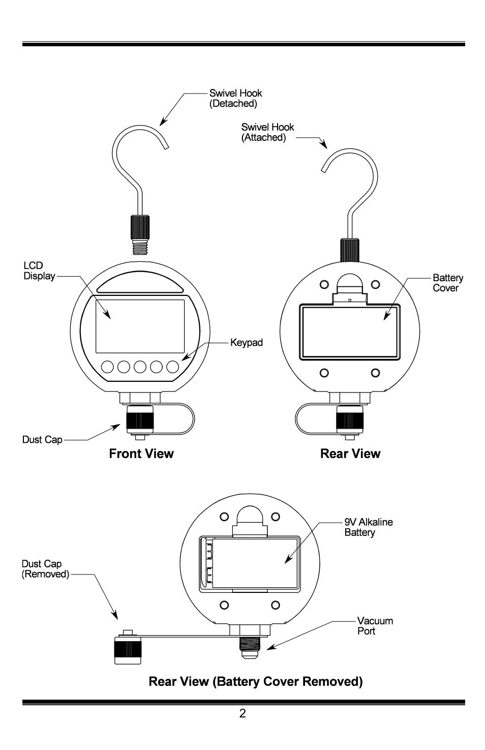 Parts diagram, Restoring factory calibration, Troubleshooting | Low temperature operation | UEi Test Instruments DMG200 User Manual | Page 2 / 12