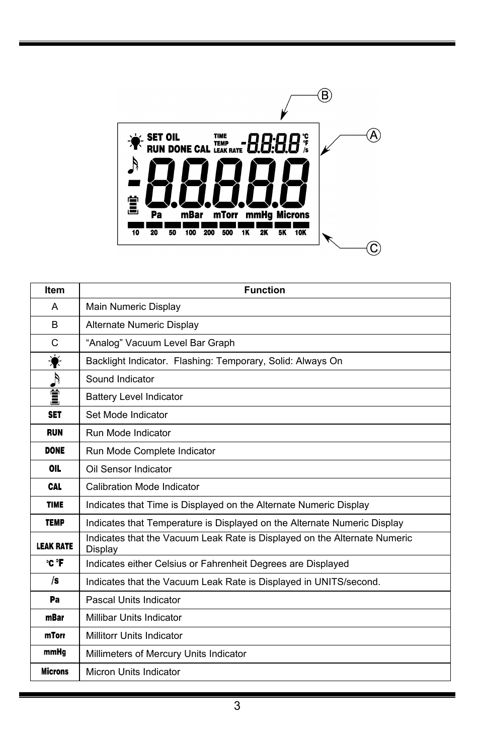Calibration test, Calibration, Lcd display | UEi Test Instruments DMG200 User Manual | Page 3 / 12