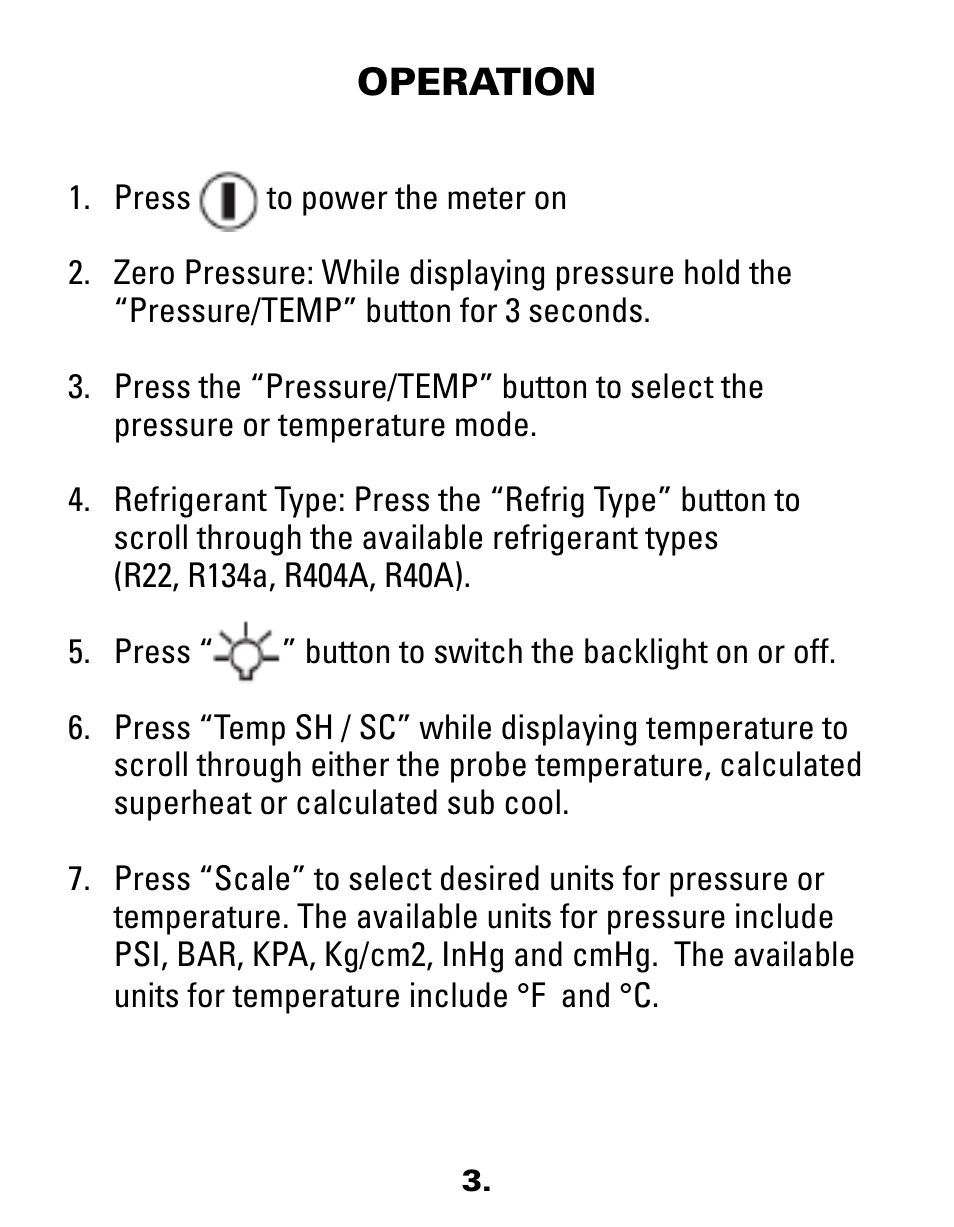 Operation | UEi Test Instruments SSM1 User Manual | Page 4 / 12