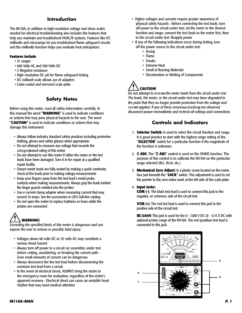 UEi Test Instruments M110A User Manual | Page 2 / 5