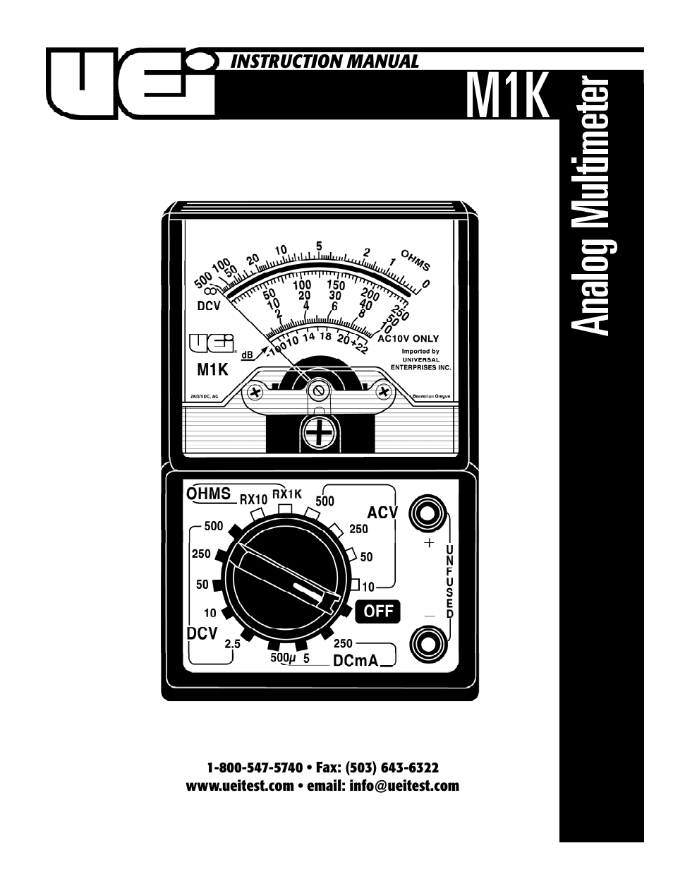 UEi Test Instruments M1K User Manual | 4 pages