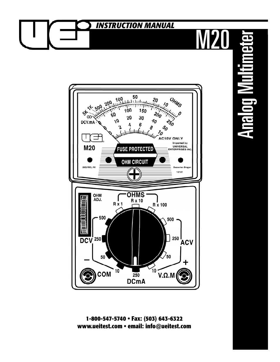 UEi Test Instruments M20 User Manual | 4 pages