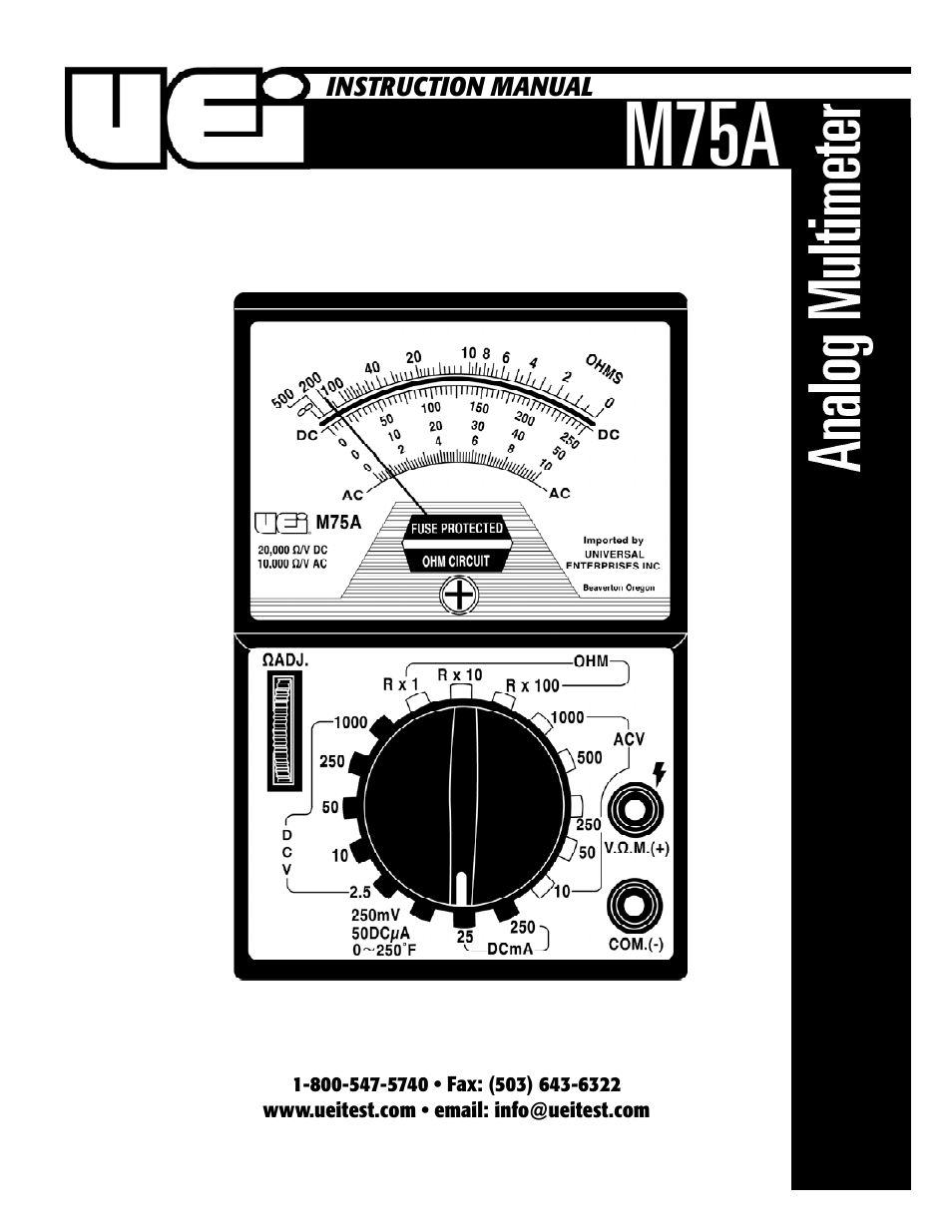 UEi Test Instruments M75A User Manual | 5 pages