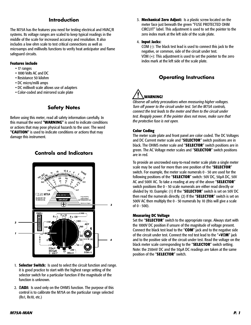 UEi Test Instruments M75A User Manual | Page 2 / 5