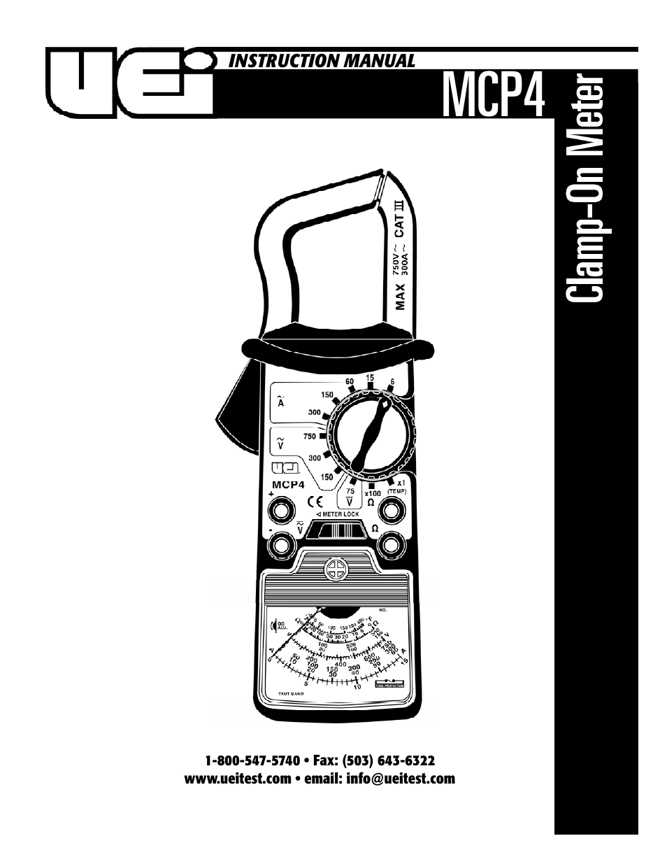 UEi Test Instruments MCP4 User Manual | 5 pages