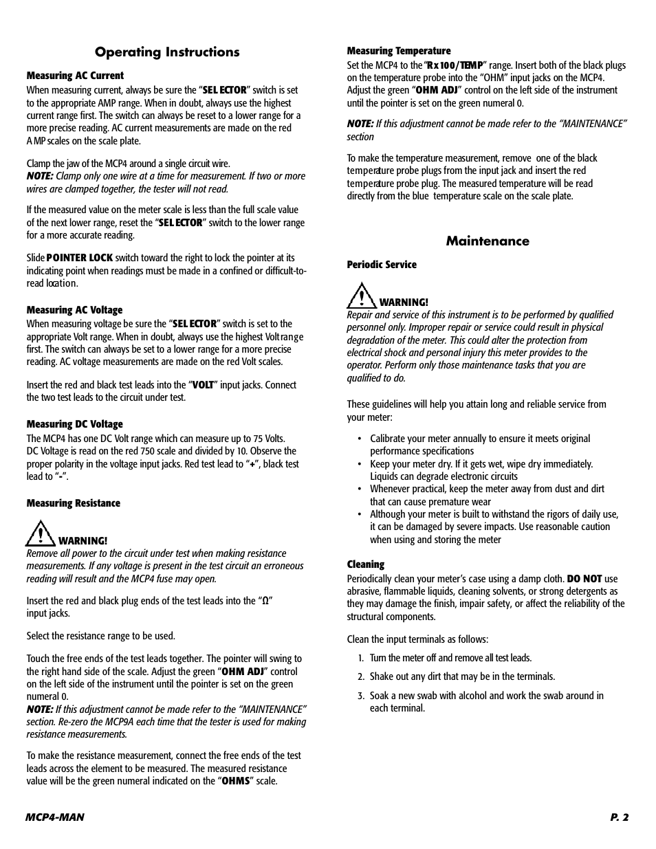 UEi Test Instruments MCP4 User Manual | Page 3 / 5