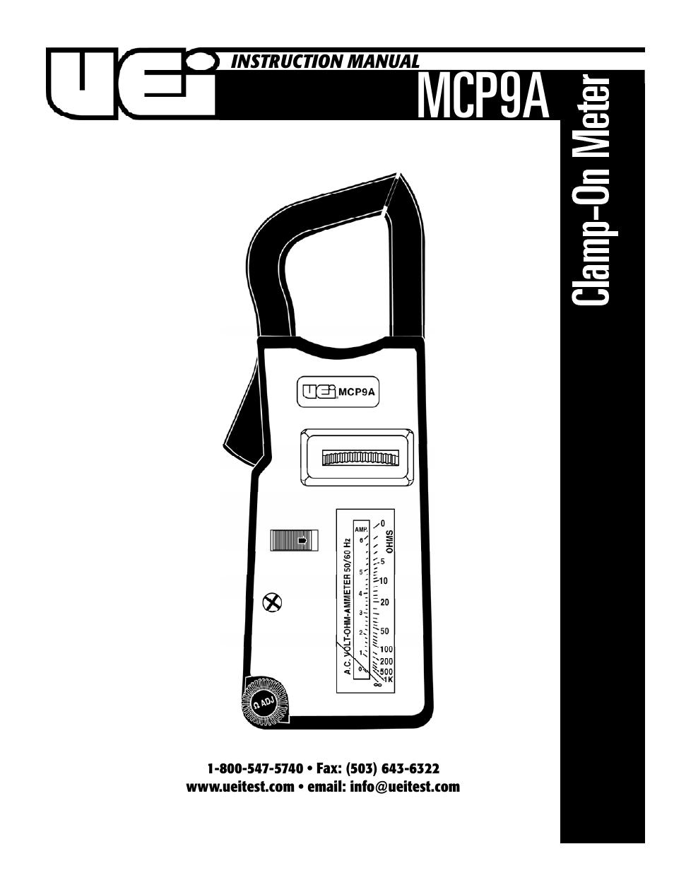 UEi Test Instruments MCP9A User Manual | 5 pages