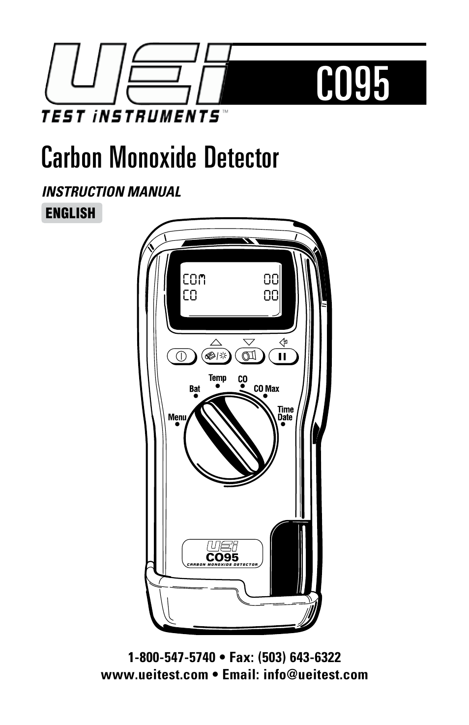 UEi Test Instruments CO95 User Manual | 12 pages