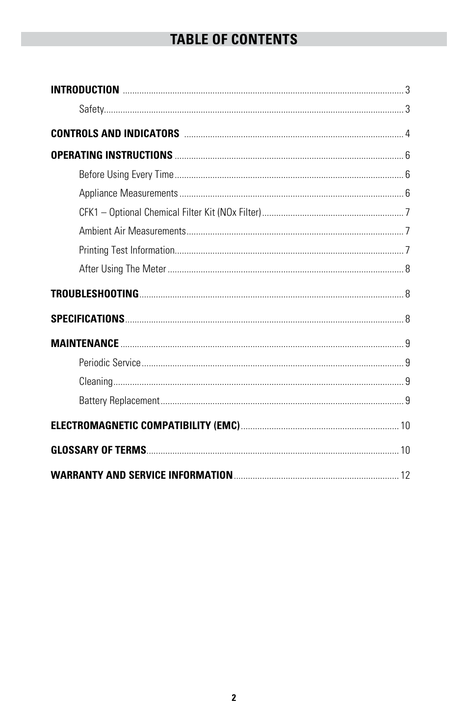 UEi Test Instruments CO95 User Manual | Page 2 / 12
