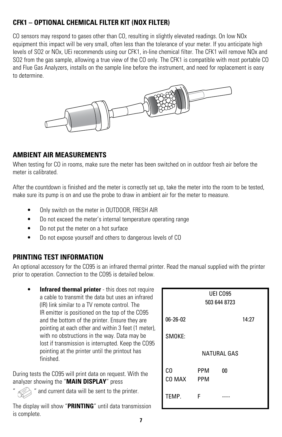 UEi Test Instruments CO95 User Manual | Page 7 / 12