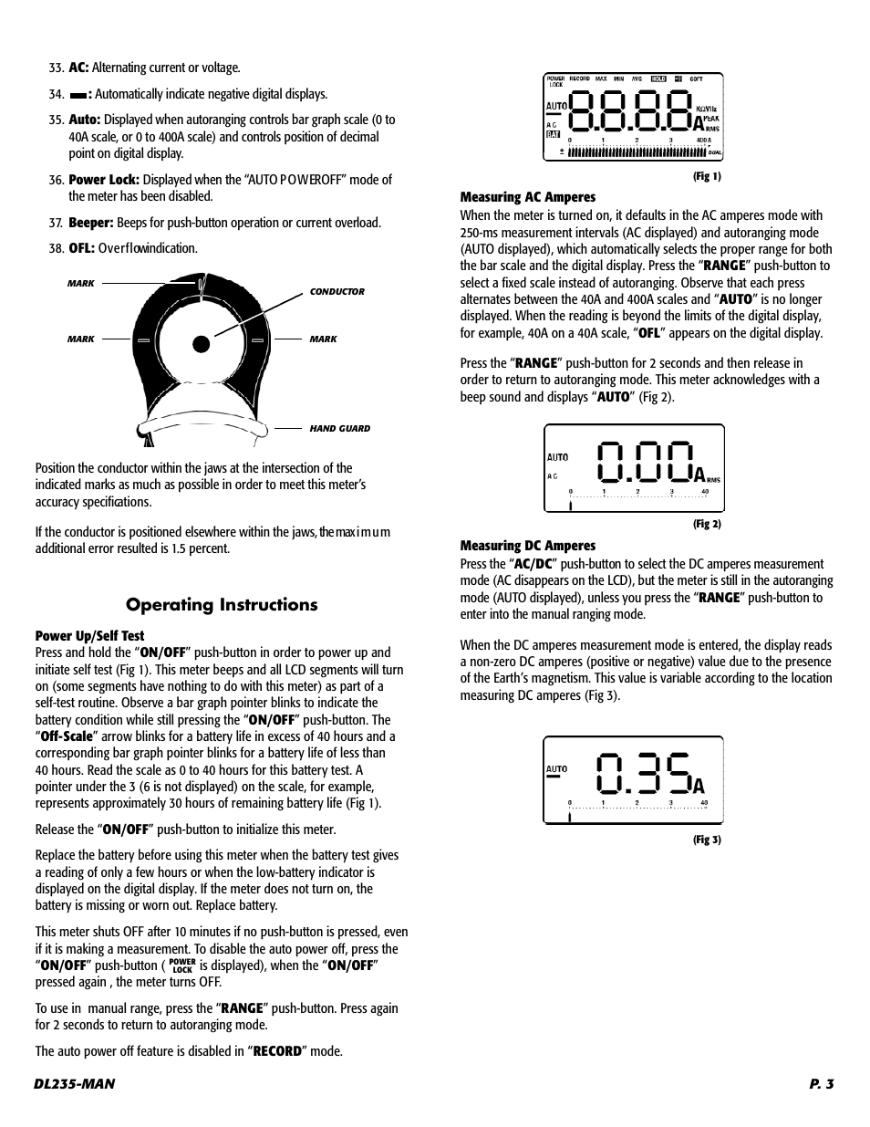 Operating instructions | UEi Test Instruments DL235 User Manual | Page 4 / 12