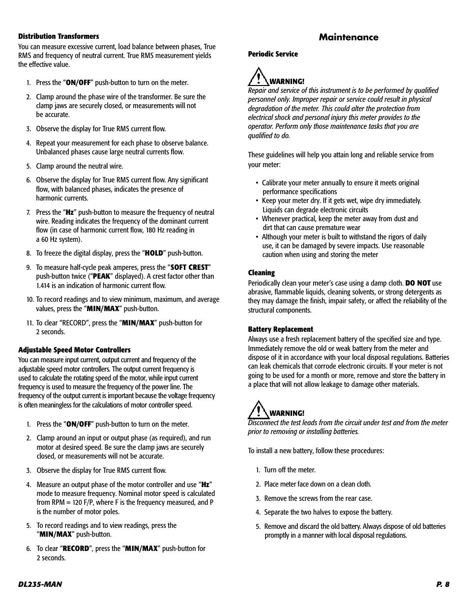 UEi Test Instruments DL235 User Manual | Page 9 / 12