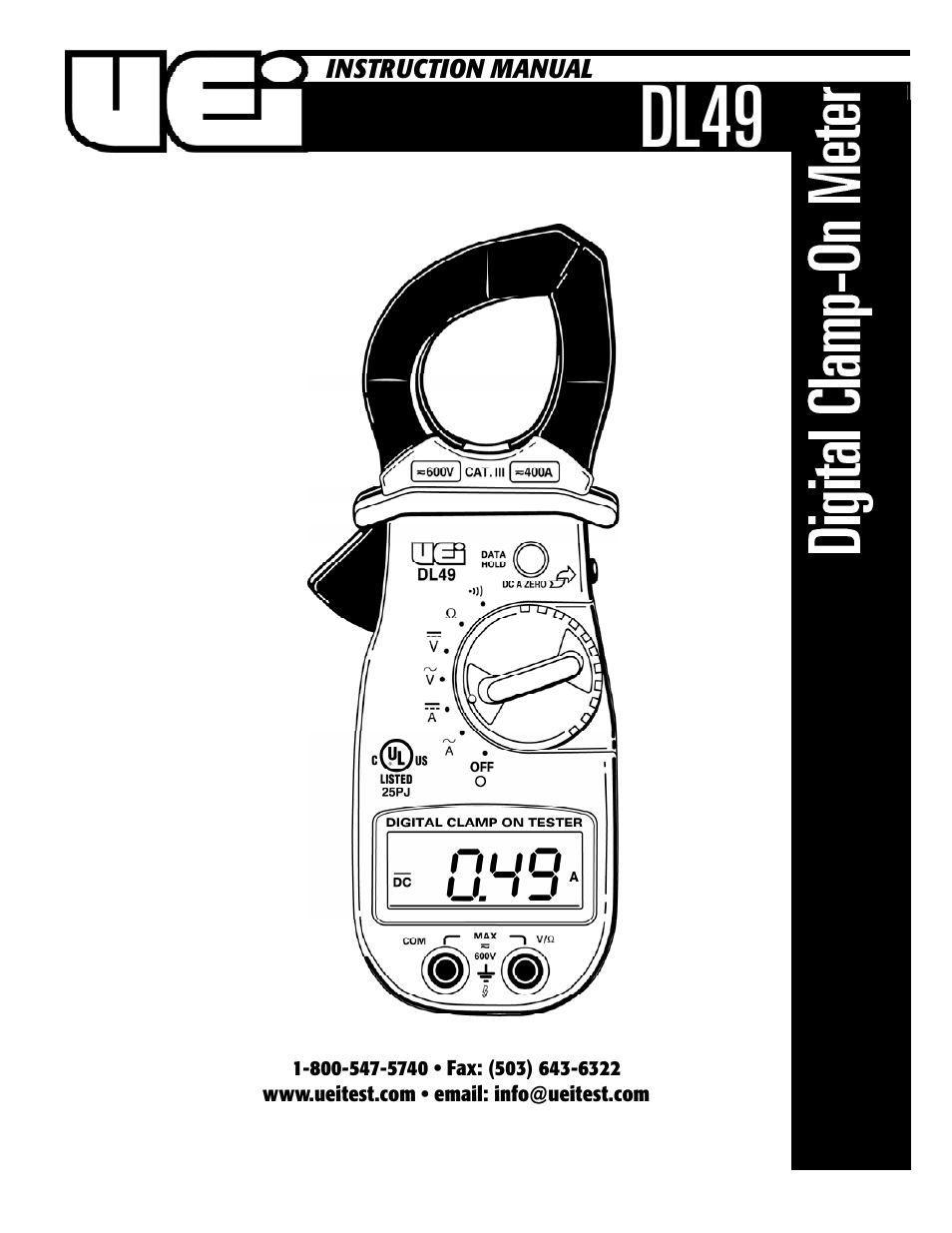 UEi Test Instruments DL49 User Manual | 7 pages