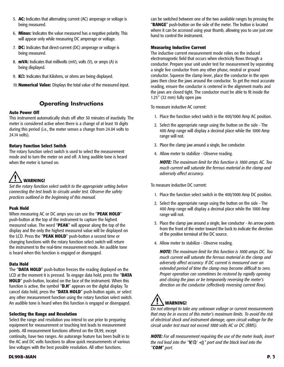 UEi Test Instruments DL99B User Manual | Page 4 / 9