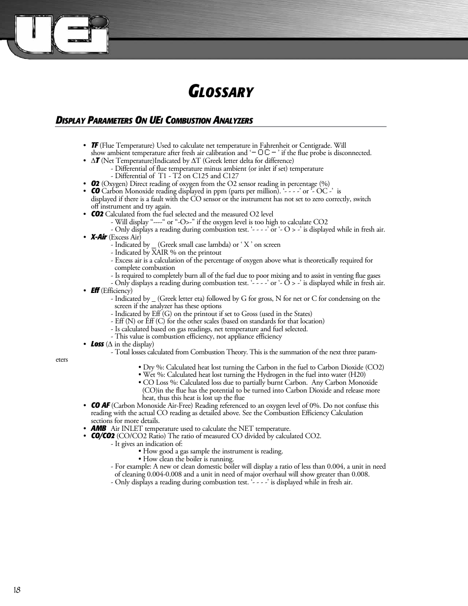 Lossary | UEi Test Instruments C127OILKIT User Manual | Page 18 / 20