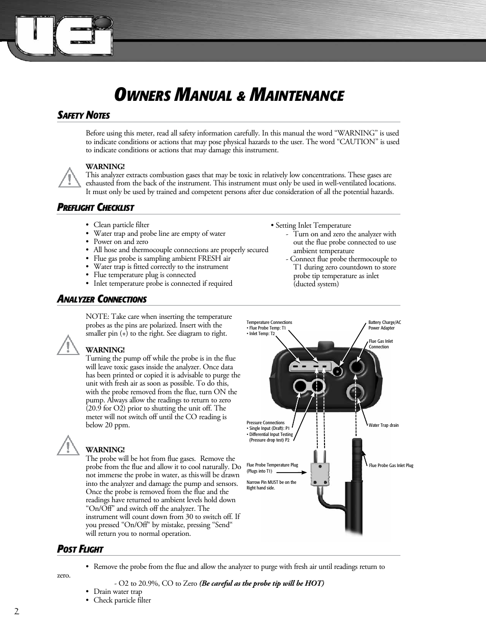 Wners, Anual, Aintenance | UEi Test Instruments C127OILKIT User Manual | Page 2 / 20