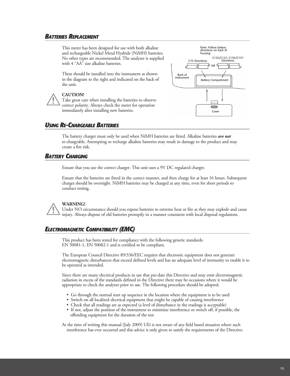 Emc) | UEi Test Instruments C157OILKIT User Manual | Page 15 / 16