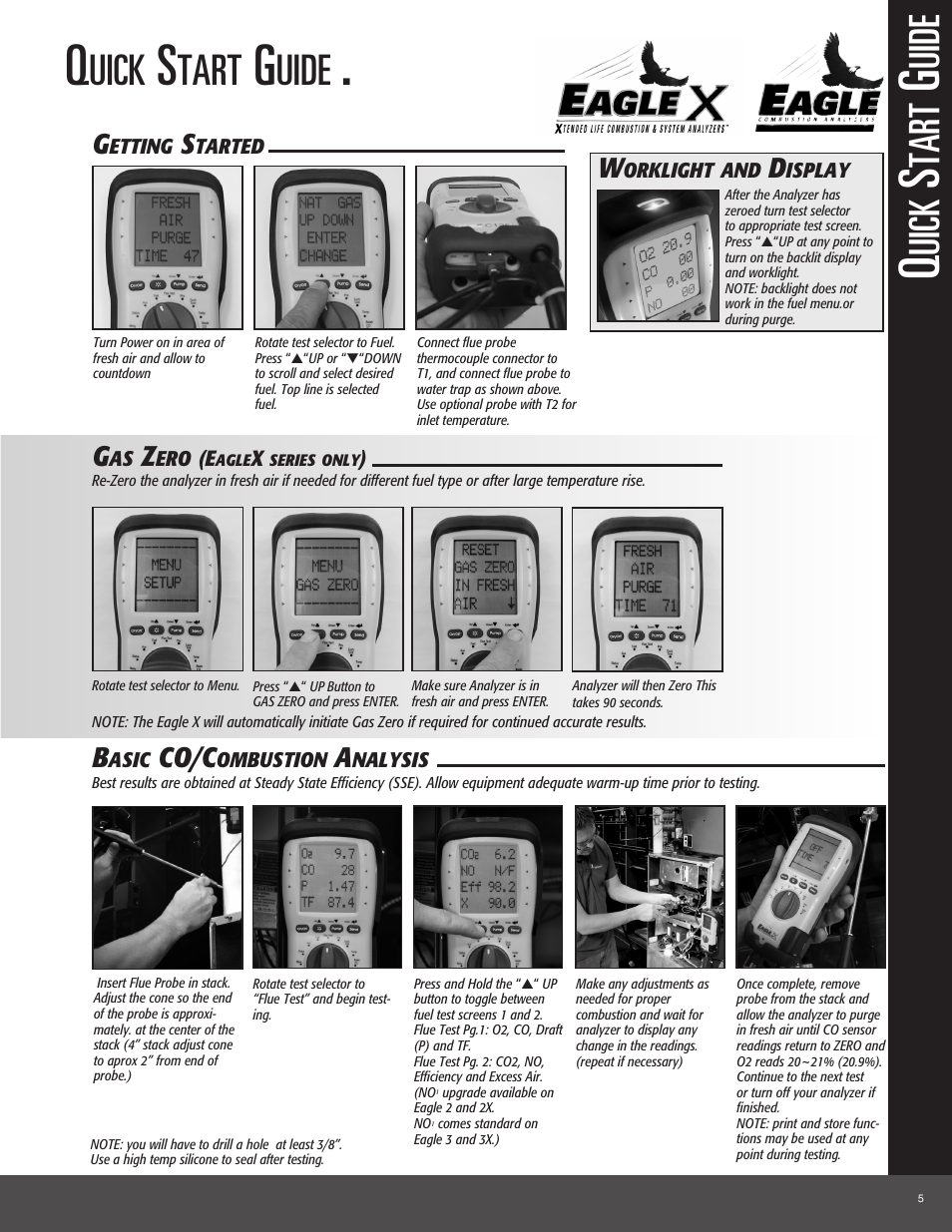 Uick, Tart, Uide | Co/c | UEi Test Instruments C157OILKIT User Manual | Page 5 / 16