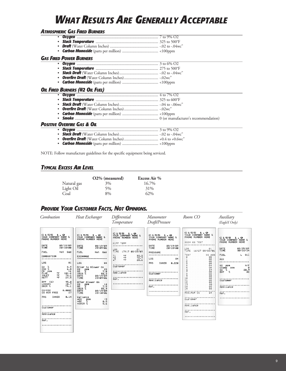Esults, Enerally, Cceptable | UEi Test Instruments C157OILKIT User Manual | Page 9 / 16