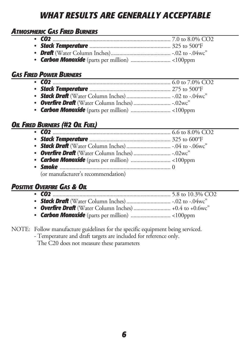 What results are generally acceptable | UEi Test Instruments C20KIT User Manual | Page 8 / 12