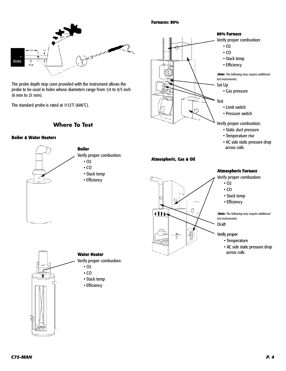 Where to te s t | UEi Test Instruments C75OILKIT User Manual | Page 5 / 13