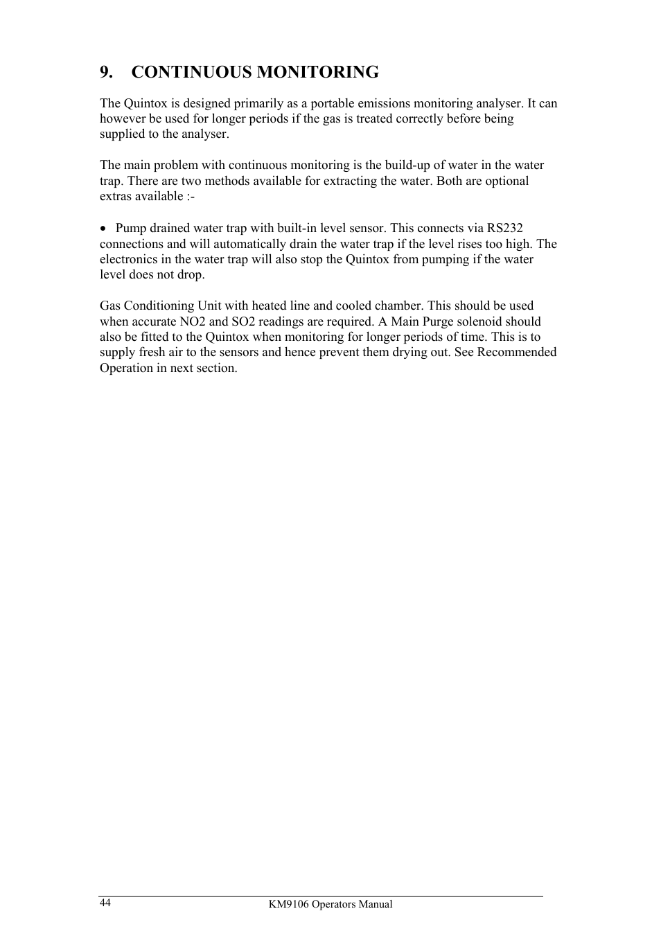 Continuous monitoring | UEi Test Instruments KM9106/P User Manual | Page 44 / 67