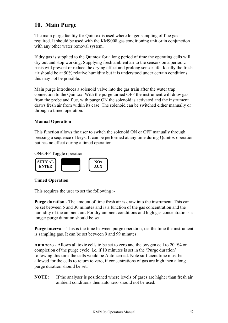 Main purge | UEi Test Instruments KM9106/P User Manual | Page 45 / 67