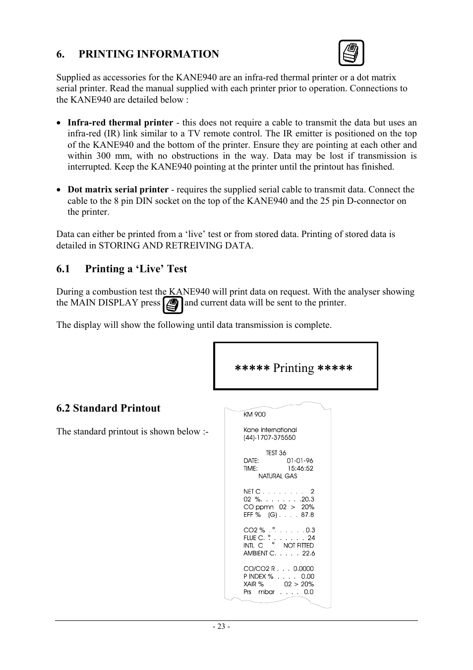 Printing | UEi Test Instruments KM940 User Manual | Page 23 / 35