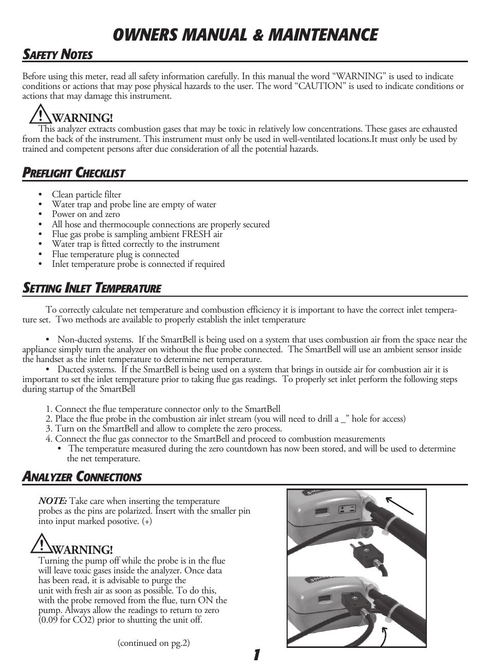 Owners manual & maintenance 1 | UEi Test Instruments SMART BELL User Manual | Page 3 / 16